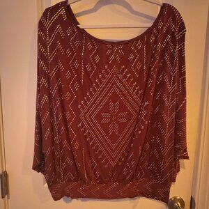 Melodia Designs Rouge Batwing Top in Rouge-  EXCELLENT CONDITION